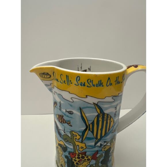 Paul Cardew Designs She Sells Sea Shells Pitcher Beach Nautical Ocean - Picture 2 of 8